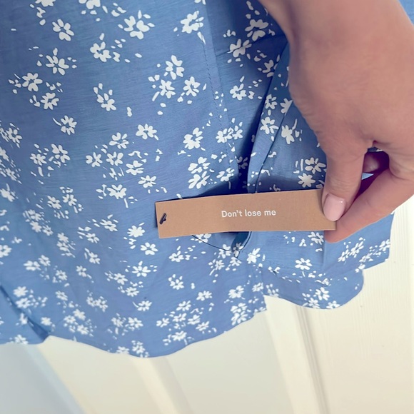 NWT Reformation Blue Floral Wrap Hilltop Dress - Picture 8 of 8